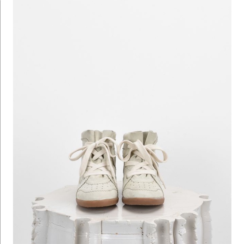 Isabel Marant Cream Wedge Sneaker